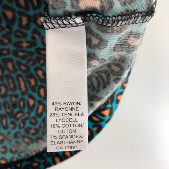 Banana Republic Aquarium Blue Leopard Print Tee - Picture 4 of 6